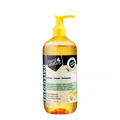 Real Natura Shampoo Sem Sal Pro-Loiro Reparação 500ml